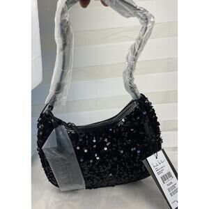 Nicole Miller Black Sequin Shoulder /Handbag NWT $60